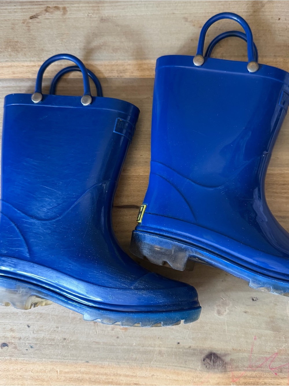 Western Chief Kids Royal Blue Waterproof Rain Boots with Pull Handles